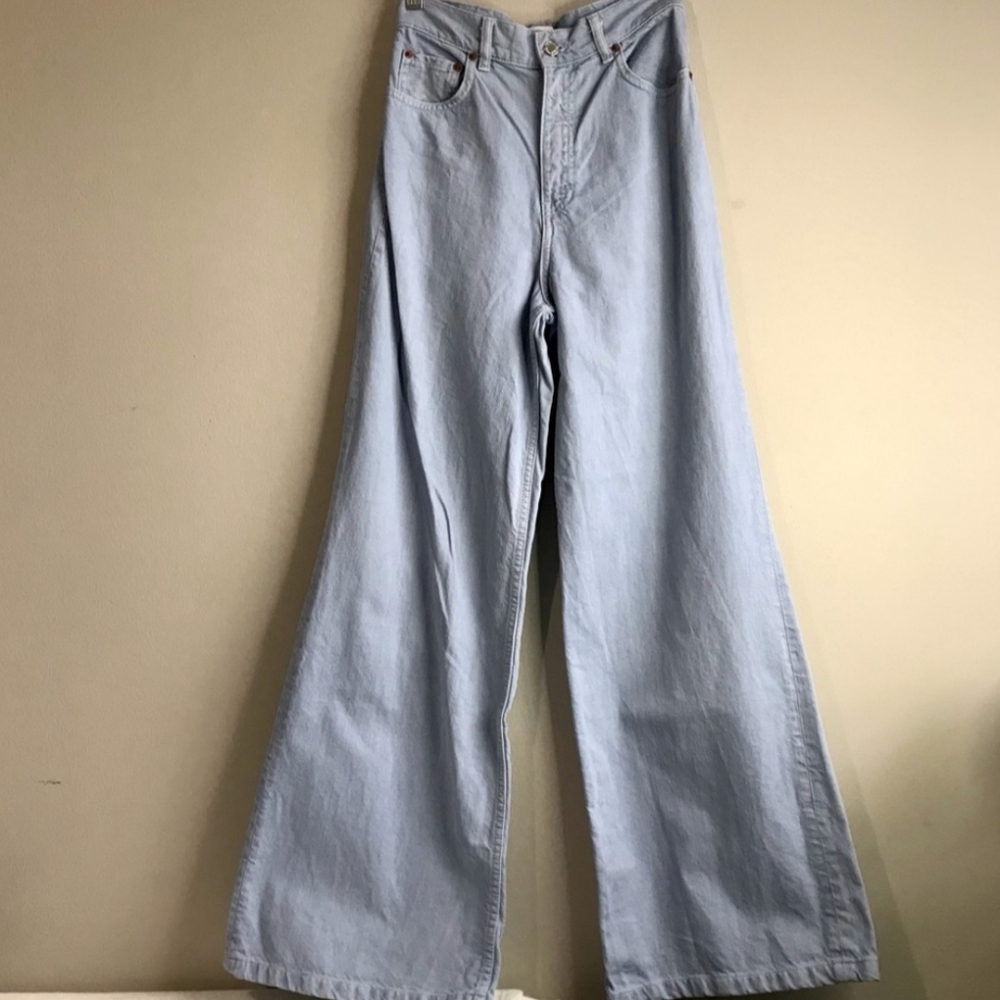 Zara Light Blue Flare & Wide Leg Jeans